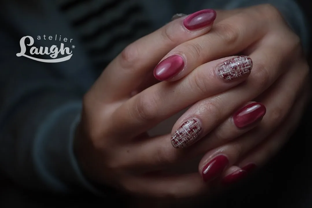 ツイードネイルも出てます💅